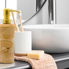 Load image into Gallery viewer, Burma Teak Marble Dispenser- BT-L