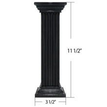Load image into Gallery viewer, Small Black Pillar grooved on 3 sides