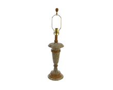 Load image into Gallery viewer, 32" Tall Marble Table Lamp "Galileo", Fossil and Caramel