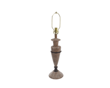 Load image into Gallery viewer, 32" Tall Marble Table Lamp "Helene", Pink and Chocolate