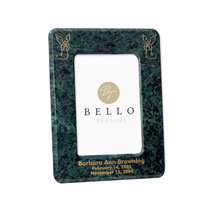 Load image into Gallery viewer, Polished Marble Picture Frame 6" x 8", Emerald Green