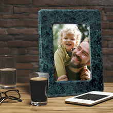 Load image into Gallery viewer, Polished Marble Picture Frame 6" x 8", Emerald Green