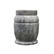 Load image into Gallery viewer, Decorative Marble Cremation Urn, White and Gray Natural Stone