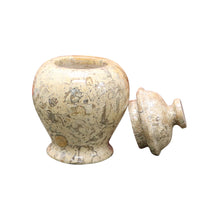 Load image into Gallery viewer, Decorative Marble Cremation Urn, Fossil , 5.25"H x 4"W
