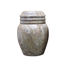 Load image into Gallery viewer, Marble Cremation Urn, 5.25H x 3.5W, 2.25 lbs, Fossil