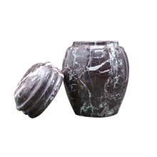 Load image into Gallery viewer, Marble Cremation Urn, 5.25H x 3.75W, 2.16 lbs, Red Zebra
