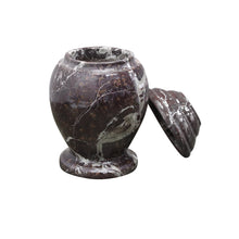 Load image into Gallery viewer, Marble Cremation Urn for Ashes, Small, Red Zebra