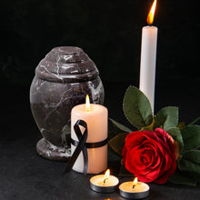 Load image into Gallery viewer, Marble Cremation Urn for Ashes, Small, Red Zebra