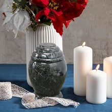 Load image into Gallery viewer, Marble Cremation Urn for Ashes, Small, Fossil