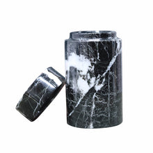 Load image into Gallery viewer, Marble Keepsake Cremation Urn for Ashes, Black Zebra