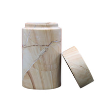 Load image into Gallery viewer, Marble Keepsake Cremation Urn for Ashes, Teak