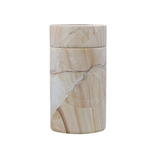 Load image into Gallery viewer, Marble Keepsake Cremation Urn for Ashes, Teak