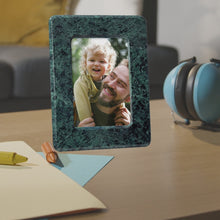 Load and play video in Gallery viewer, Polished Marble Picture Frame 6" x 8", Emerald Green