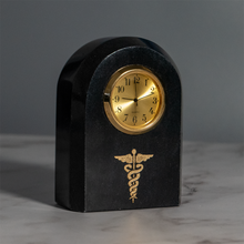 Load image into Gallery viewer, Black Authentic Marble Clock- CL643-JB