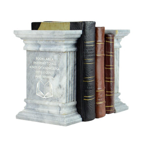 Stylish Marble Column Bookends (BE341)