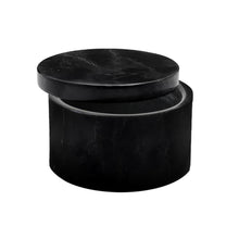 Load image into Gallery viewer, Jet Black Chiliad Marble Trinket Case, the Perfect Addition to Your Vanity
