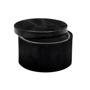 Jet Black Chiliad Marble Trinket Case, the Perfect Addition to Your Vanity