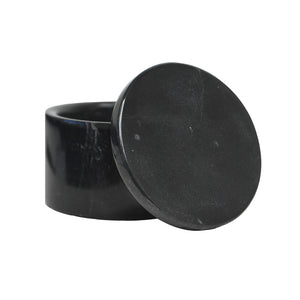 Jet Black Chiliad Marble Trinket Case, the Perfect Addition to Your Vanity