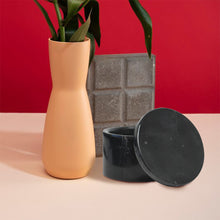 Load image into Gallery viewer, Jet Black Chiliad Marble Trinket Case, the Perfect Addition to Your Vanity
