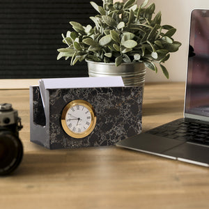 Business Card Holder w/ Clock