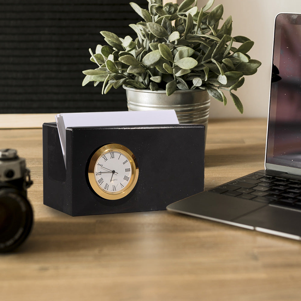 Business Card Holder w/ Clock