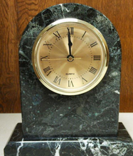 Load image into Gallery viewer, Black Marble Arched Clock
