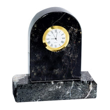 Load image into Gallery viewer, Black Marble Arched Clock
