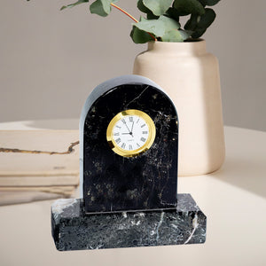 Black Marble Arched Clock