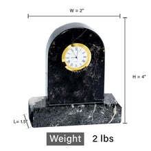 Load image into Gallery viewer, Black Marble Arched Clock
