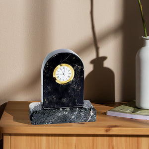 Black Marble Arched Clock