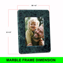 Load image into Gallery viewer, Polished Marble Picture Frame 6&quot; x 8&quot;, Emerald Green
