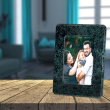 Load image into Gallery viewer, Polished Marble Picture Frame 6&quot; x 8&quot;, Emerald Green
