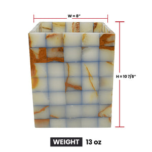 Plaid Blue Wastebasket