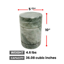 Load image into Gallery viewer, Marble Cremation Urn With Lid, White
