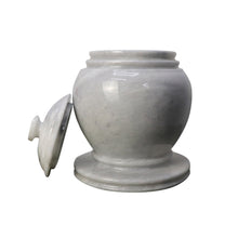 Load image into Gallery viewer, Decorative Marble Urn with Lid, Badal Gray, 10.5&quot; H x 8.25&quot; W, 18.3 lbs
