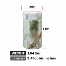 Load image into Gallery viewer, Decorative Marble Keepsake Urn for Ashes, Green and White
