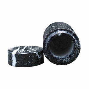 Marble Keepsake Cremation Urn for Ashes, Black Zebra