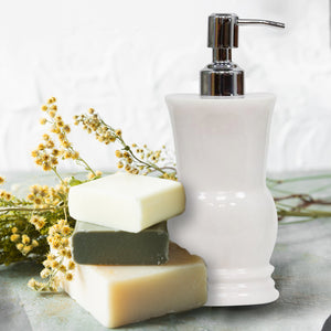 Marble Soap/Lotion Dispenser White- WHB-L