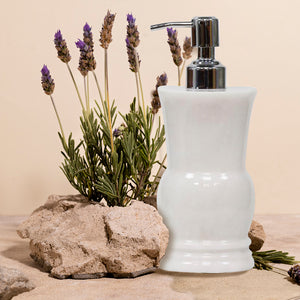 Marble Soap/Lotion Dispenser White- WHB-L