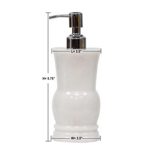 Marble Soap/Lotion Dispenser White- WHB-L