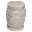 Marble Cremation Urn With Lid, Fossil