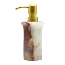 Load image into Gallery viewer, Light Green Marble Dispenser With Gold Pump
