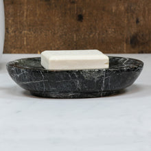 Load image into Gallery viewer, Marble Soap Dish, Black Zebra
