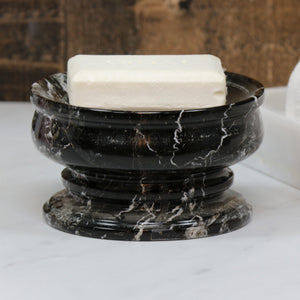 Haku Marble Soap Dish, Black Zebra - BZ-S