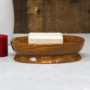 Marble Soap Dish, Amber