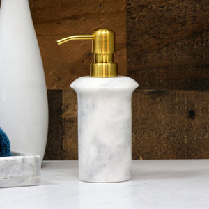 Marble Soap/Lotion Dispenser White