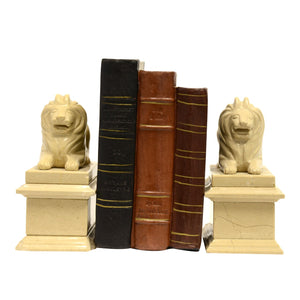 Marble Lion Bookend Set- BE347