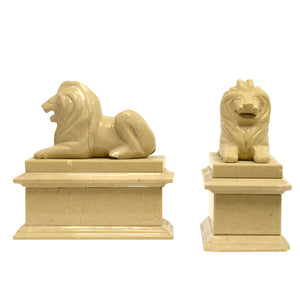 Marble Lion Bookend Set- BE347
