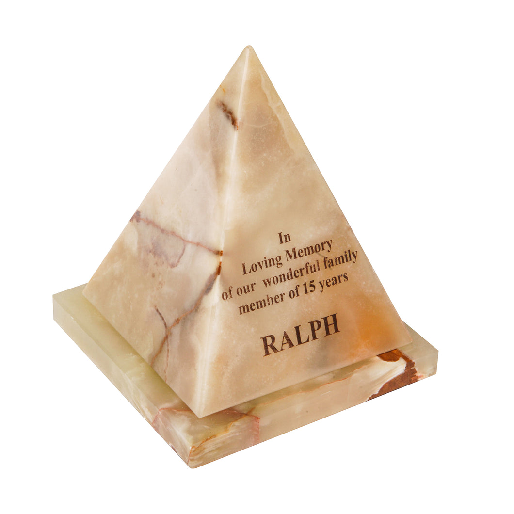 Polished Marble Keepsake Pyramid- UN126